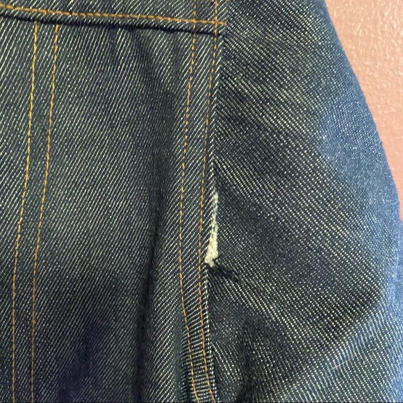 Vintage Levi’s orange tab denim jacket embroidered Glenda children’s size 12 - Picture 2 of 10